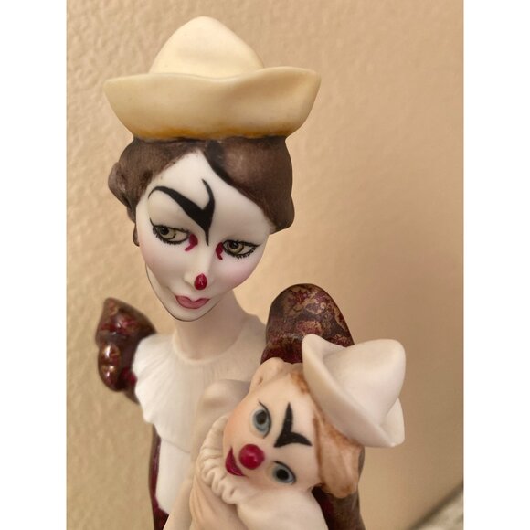 Giuseppe Armani Lady Clown w/Doll Figurine 1990s Capodimonte Italy 0743-C No Box - Picture 8 of 16